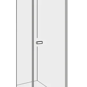 Porte battante Alterna lin.3 Noir mat Verre clair CareTec Pro Usine Directe